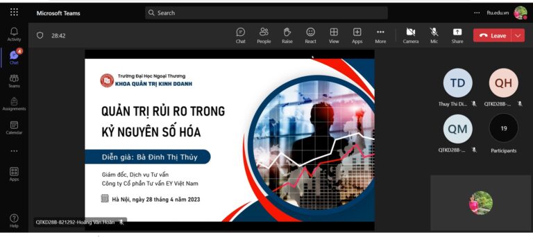 Toạ đàm chia sẻ về Quản trị rủi ro trong Kỷ nguyên số